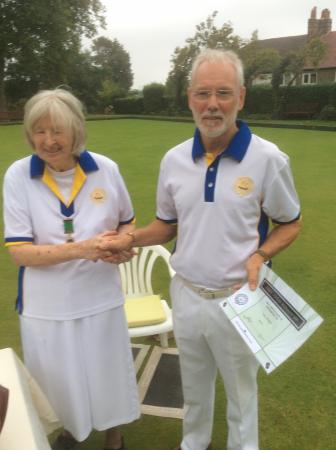 Francis Drake Bowls Club, Hilly Fields, Brockley, SE4 1QE. Dave Fricker, Runner-up 100-Up competition.